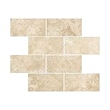 Durango Cream (Paredon) Travertine 3 X 6 Subway Field Tile, Filled & Honed
