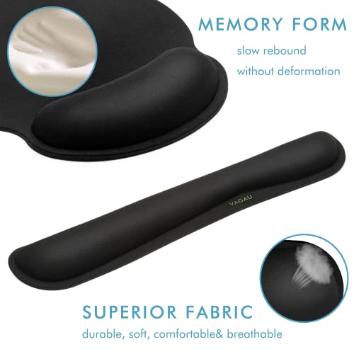 Comfy Mee Premium Memory Foam Keyboard And Mouse Wrist Rest Pads Set- For Comfortable Typing &Wrist Pain Relief (Pack Of 2) #TOP3