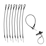 HILLSNSEA 100 Pcs Security Lanyards Wire Loop to Pin for Mini Tags, Anti-Theft EAS Loss Prevention System, Retail Store Security Equipment Prevention Antishoplifting System (Black)