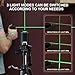 Laser Level with Tripod, Firecore 360° Self Leveling Cross Line Laser Level with Pluse Mode, Green Lazer Leveler tool for Hanging Pictures Wall Tile Construction, L-Bracket & Carry Pouch Included