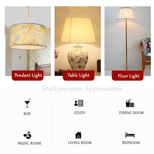 Set of 2 Modern Small Tapered Drum Lamp Shade Clip on E14 Bulb - Image 3