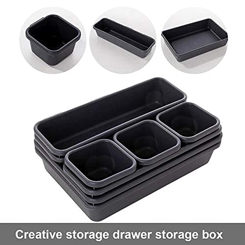 Lade-organizers, 8 stuks plastic ladeverdelers, lade-organizers, verdelers met 3 maten voor bureau opbergbakken voor… - Image 6