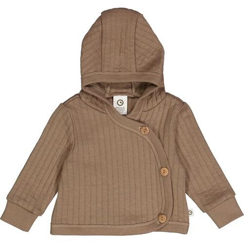 Cozy Cotton Quilt Baby Jacket with Wooden Olivetree Buttons | Soft Hood, Gentle and Stylish Baby Outerwear
