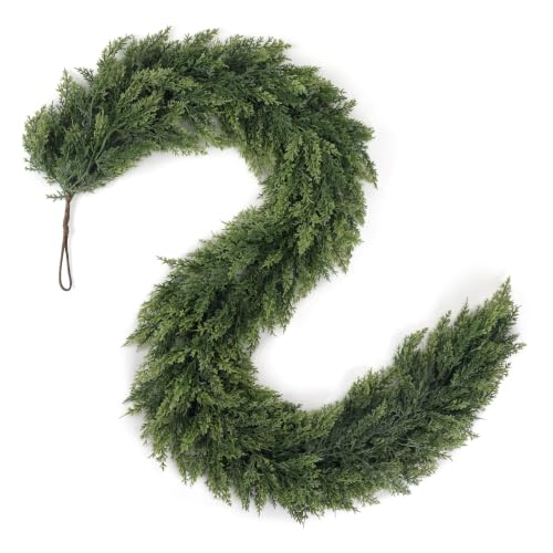 6FT Christmas Cedar Garland Artificial Greenery Indoor Outdoor Decoration - image 7