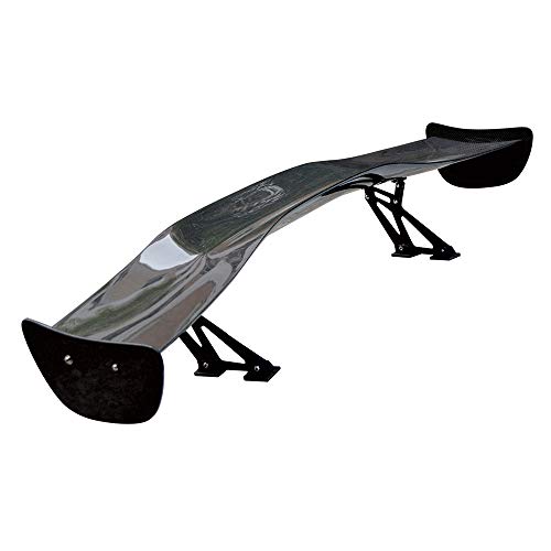 ANDLEWIDE Auto Accessories Body Parts Universal Black Carbon Fibre Universal Rear Spoiler Wing for Car fits: All Vehicle - Thumbnail 4