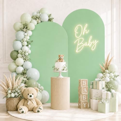 Image of 2 Pack Arch Backdrop Stand and Cover Set (7.2FT /6FT), Balloon Arch Stand