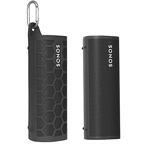 Zaracle Flexible Carrying Case Protect Pouch Sleeve Protector Cover Travelling Case For Sonos Roam Wireless Bluetooth Speaker (Black) #TOP2