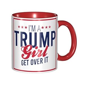I’m A Trump Girl Get Over It Trump 2024 Election Gifts Coffee Mug Red Internal And Red Handle 11Oz Mug