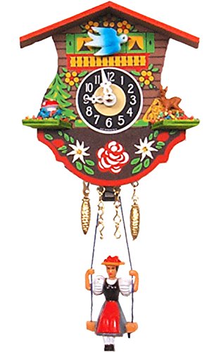 Alexander Taron Importer 110SQ Engstler Battery-Operated Clock-Mini Size H x 4.25 W x 2.5 D, White