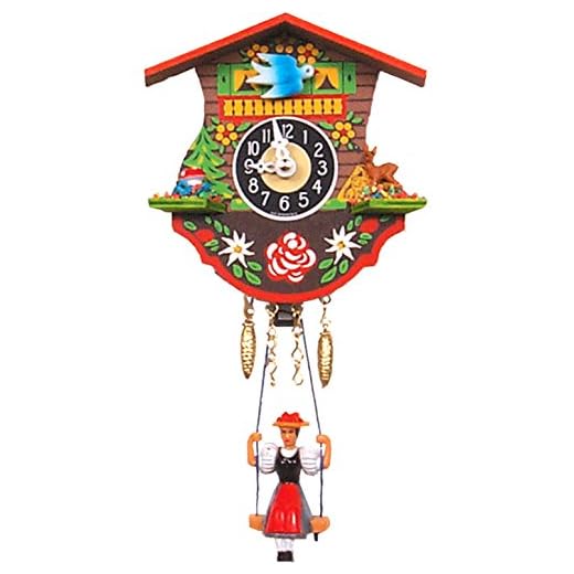 Alexander Taron Importer 110SQ Engstler Battery-Operated Clock-Mini Size H x 4.25" W x 2.5" D, White