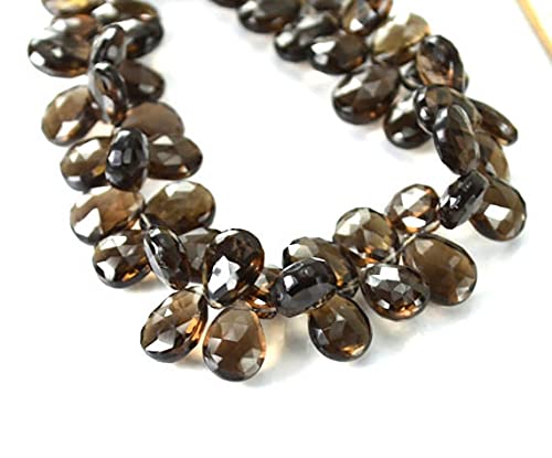 Smoky Quartz Briolettes naturelles pour remplacer les fausses pierres par de vraies gemmes
