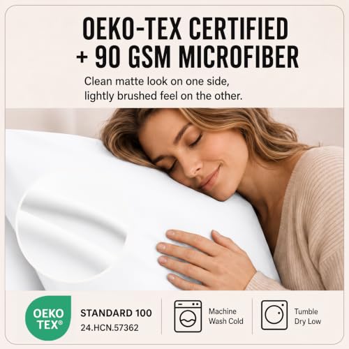 Image of CozyLux 6-Piece Queen Sheet Set, Fits 18-21 Inch Mattresses, Oeko-TEX