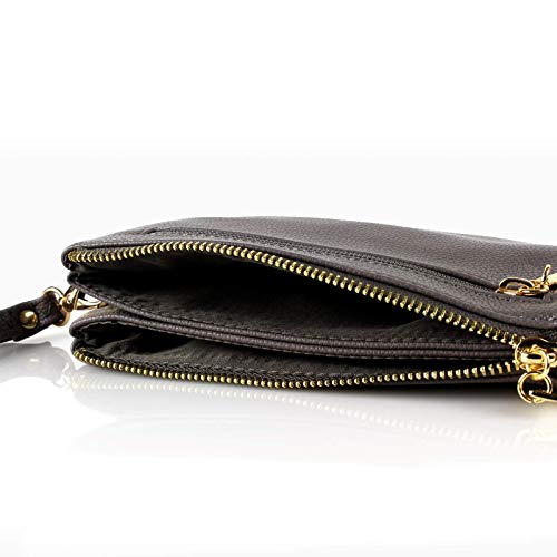 image for Craze London Women's Small Clutch Bag Cross Body Shoulder Bag with Wri