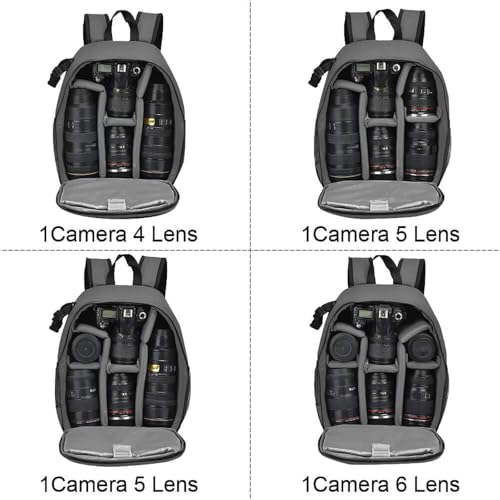 Mochila para cámara profesional CADeN D6 11x5.9x15in Gris miniatura 6