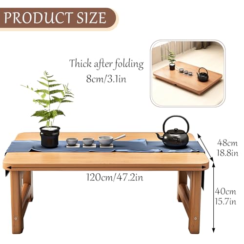 Table en bois de camping pliante au design épuré pour jardin et balcon