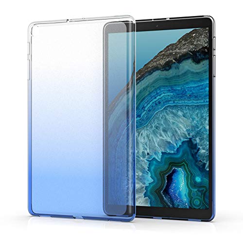 kwmobile-Carcasa-Compatible-con-Samsung-Galaxy-Tab-A-101-2019-Funda-para-Tablet-de-TPU-Bicolor-Azul-OscuroTransparente