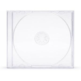 CD/DVD Jewel 10.4mm Cases for 1 Disc with Clear Tray Pack of 50 by Dragon Trading
