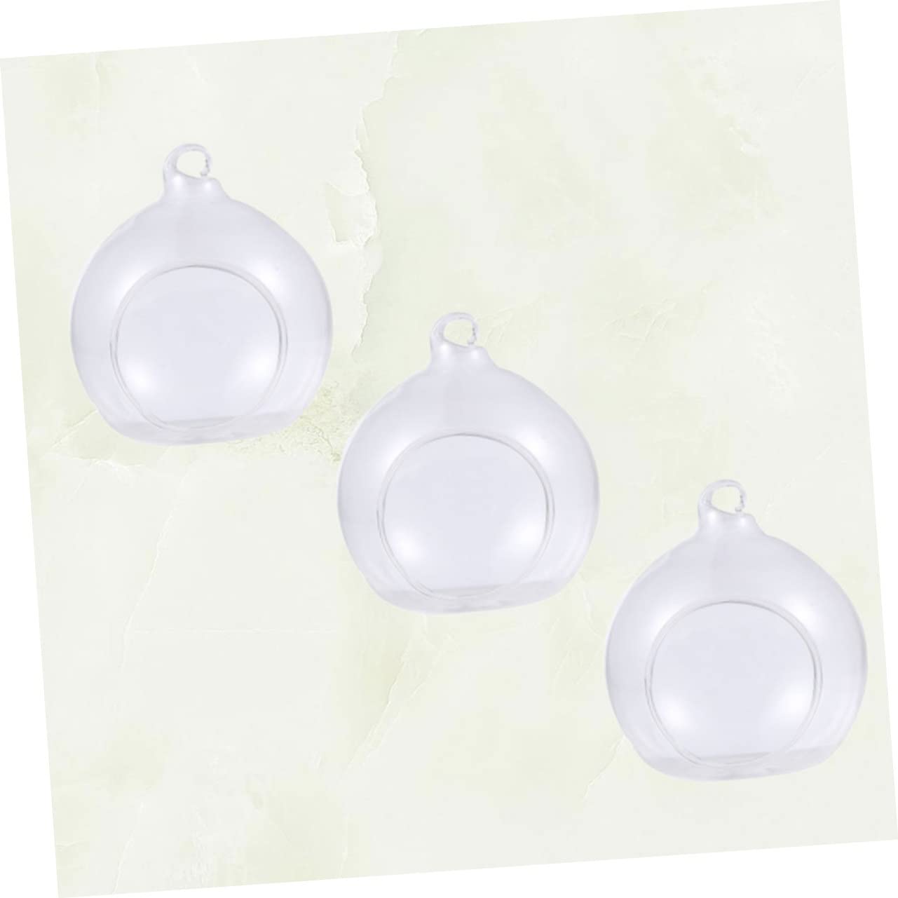 ABOOFAN 3piezas Bolas Navideñas Transparentes de Diseño de Agujero para Colgar como Adornos Colgantes para Decoración de Ventana