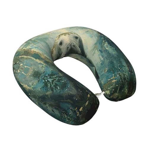 Almohada de viaje de espuma viscoelástica negra miniatura 2