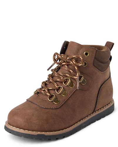 The Childrens Place Hiker Boots Dark Brown Little Kid 13