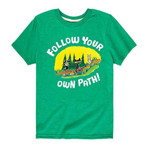Pete the Cat - Follow Your Own Path - Toddler and Youth Short Sleeve Graphic T-Shirt - Size 5T Kelly Green