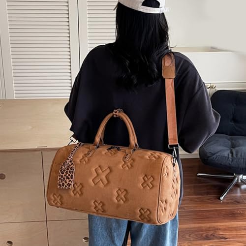 Sac de voyage en cuir PU gris idéal pour le week-end - 6