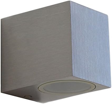 Aluminium Finely Finished Mini Cube Single Outdoor Wall Light Fixture GU10 ZLC066AB