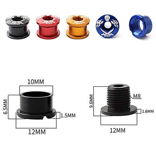 VANICE 4 Pcs Single-Ring Chainring Bolts in Aluminum for Road Bicycle, Mountain Bike, MTB/Pirate Ship - Thumbnail 3