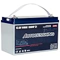 Autocessking 12V 100Ah BCI Group 31 LiFePO4 Battery, 100A BMS Rechargeable Lithium Battery with Low-Temp Protection, Up to 15000 Cycles Perfect for RV, Camping, Solar, Off-Grid and Boat