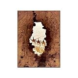  QITEX DéCoration Murale Design 40x60cm (Sans cadre) Paysage Désertique Murale Art Camel Équitation Poster Grotte Poster Toile Affiches Impressions Image pour Salon Chambre Bureau Cuisine Décor