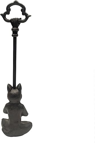 Miniatura 3 de Treasure Gurus - Tope de puerta de hierro fundido pesado para yoga, gato, manija de transporte, tope de puerta Namaste, decoración del hogar