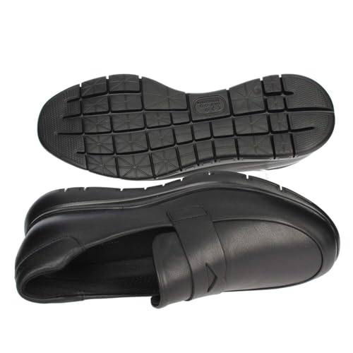 Mocasines de piel Frau 09N5 XL para hombre en color negro con plantilla confort 7