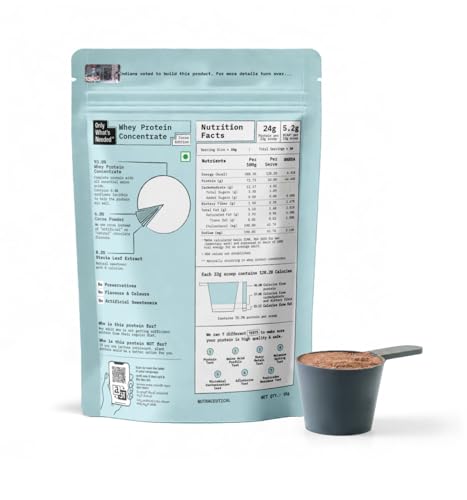 Image of ONLY WHAT'S NEEDED By Food Pharmer - OWN Cocoa Edition | Whey Protein Concentrate 1kg | 24g per scoop | No Added Sugar | No Added Flavours | No Added Artificial Sweeteners | No Added Colours | Lab Tested