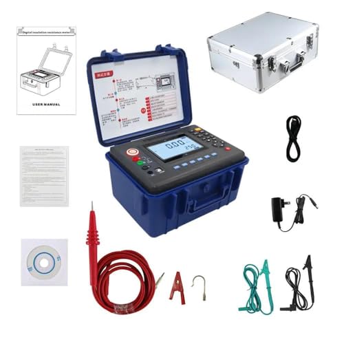 HFBTE 10KV Insulation Meter High Voltage Insulation Resistance Tester Megohmmeter 0.01M?~2000G? Absorption Ratio and Polarization Index Measurement Insulation Resistance Test,Voltage Test Function