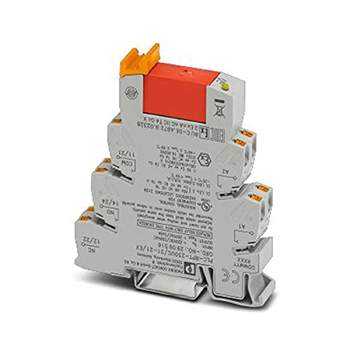 PHOENIX CONTACT PLC-RPT-230UC/21-21/EX PLC-Schnittstelle, Bestehend aus Tragschienenmontabler Grundklemme in 14mm mit Push-in-Anschluss, 230 AC/DC Eingangsnennspannung, 10 Stück
