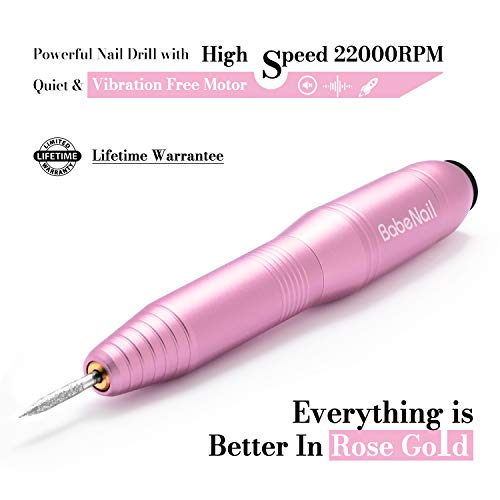 Portable Electric Nail Drill - Efile Nail Drill File Kit for Acrylic Gel Nails Manicure Pedicure Polishing Shape Tools with Nail Drill Bits and Sanding Bands - Thumbnail 6