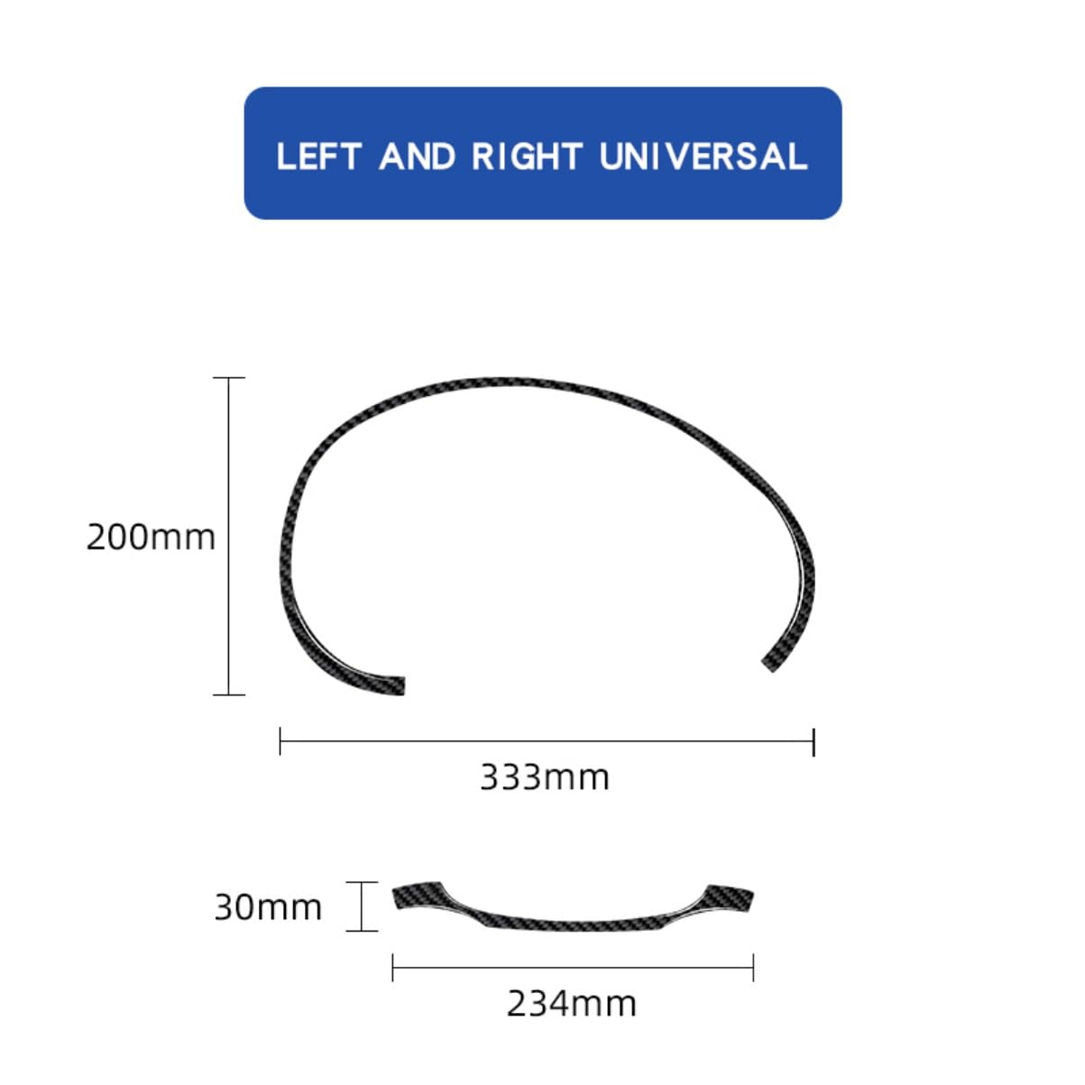 Autocollant décoratif en fibre de carbone compatible avec Audi A3 2013-2019 (classique, coque d'écran de compteur de vitesse)