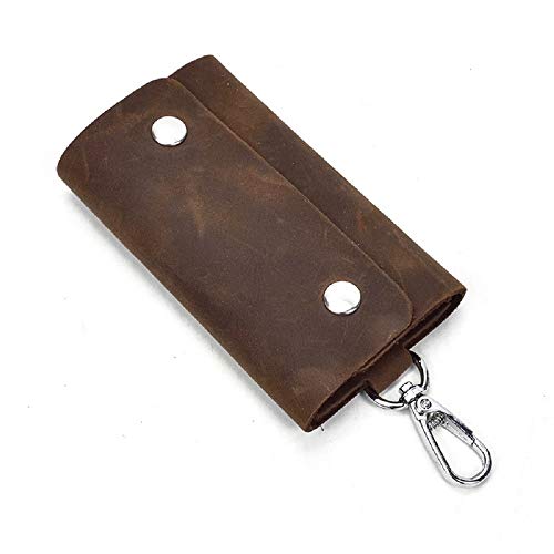 Leather 6 Hook Key Case Key Holder with Car Key Hook or Belt Loop