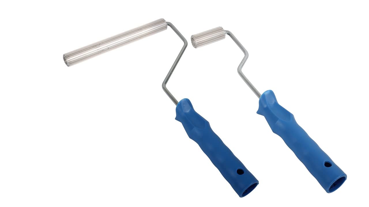 Set of 2 Aluminium Paddle Rollers - 50mm x 21mm & 180mm x 21mm. Fibreglass/GRP/Laminating Roofing Tool