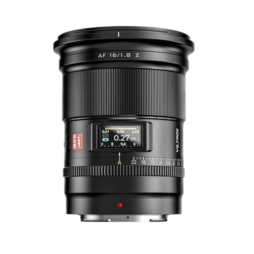 Ficha técnica Viltrox 16mm f/1.8 Z Objetivo para Nikon Z-Mount Full Frame Objetivo de Enfoque Automático de Gran Angular con Pantalla LCD AF MF Switch Compatible con Nikon Z Mount Z5 Z50 Z6 Z6II Z7 Z7II ZFC Z30 ZF - Fernando Cortés
