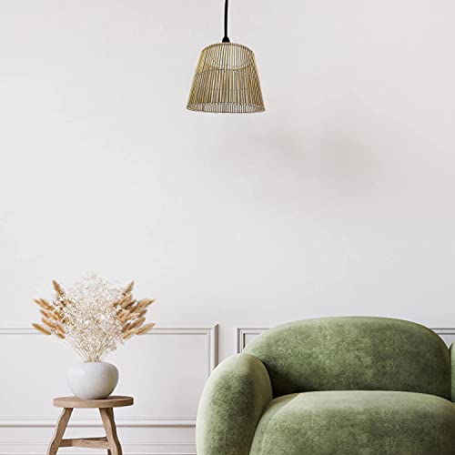 Rhhda Rattan Lamp Shade, E27 Chandelier Wicker Lamp Shade, Small Lamp Shade For Hanging Lamp, Pendant Light, Floor Lamp #TOP4