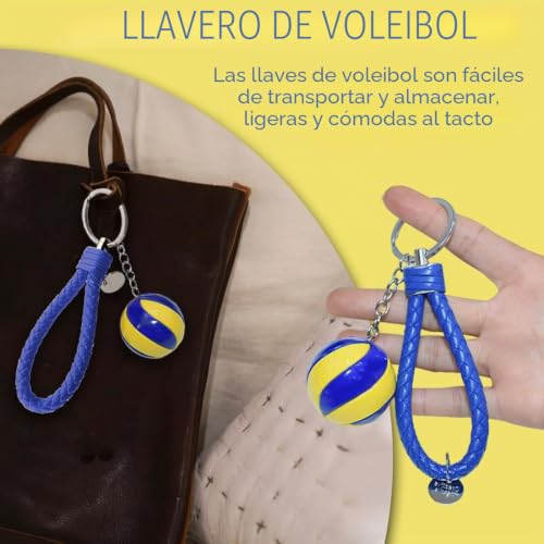 Miniatura 4 de Dwfeyoi Llavero Vóleibol, 2 Llaveros De Bolas Deportivas De Voleibol Llaveros De Bolas Deportivas Para Fiestas Favores De La Escuela Carnaval Bolsa De Regalo Para Fiestas