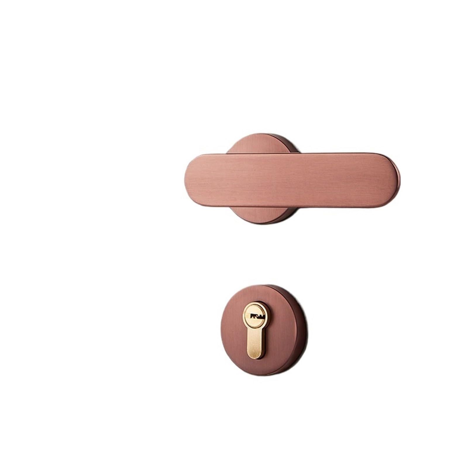 Serrure de porte intérieure en cuivre et bois de luxe pour chambre