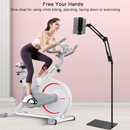 SAMHOUSING Tablet Floor Stand, Adjustable Universal 360-degree Rotatable Metal Tablet Holder, Phone Stand for iPad/iPhoneX/iPad Pro or Other 4.5~12.9 Inches Devices (Black) - Image 5