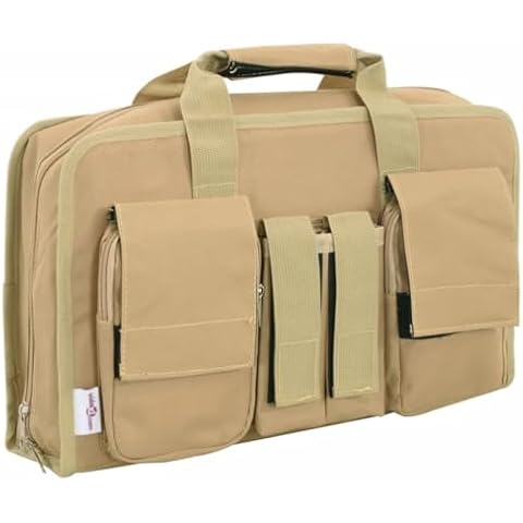 vidaXL Khaki Pistol Bag with Storage Cover