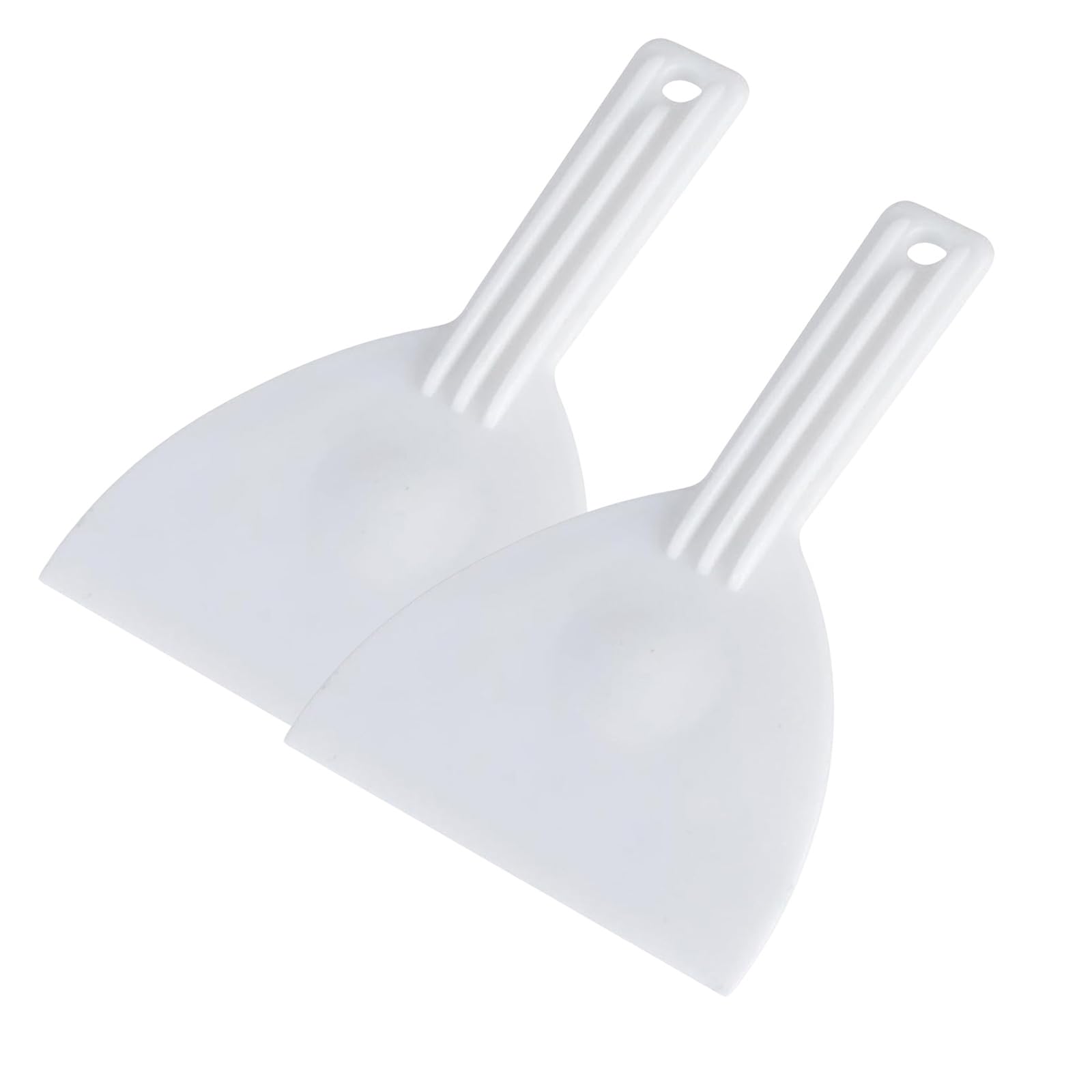 Tsophreniq Of 2 White Flexible Dough Scraper Ergonomic Handle Cakes Divider Pizza Spatula for Easy Baking and Cooking Kitchen Baking Tool