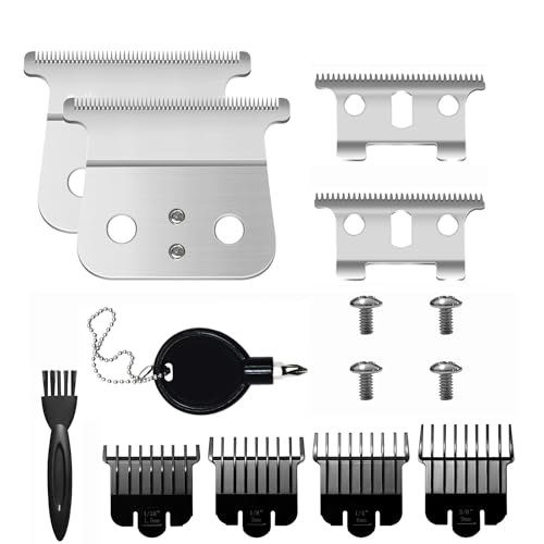 2 Pack T Outliners Blades Compatible with Andis T Outliners Trimmer, Gtx Trimmer，Headliner LS2, LS3 Replacement Blade，Compatible with Andis #04710/04521