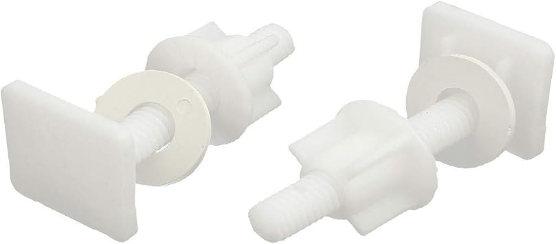 New Lon0167 27mmx27mmx67mm PP Featured Square Shaped Top reliable efficacy Toilet Seat Hinge Bolt White 2pcsid4c8 22 6f 5ff