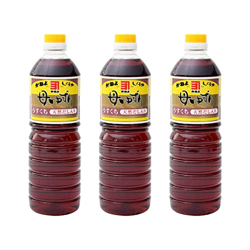 横山醸造 かねよ 母ゆずり淡口醤油 1000ml × 3本