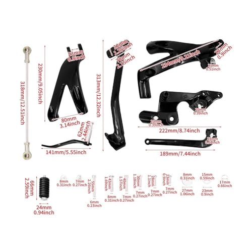Repose-Pieds Moto Commandes Avancées Aluminium Harley Street Bob
